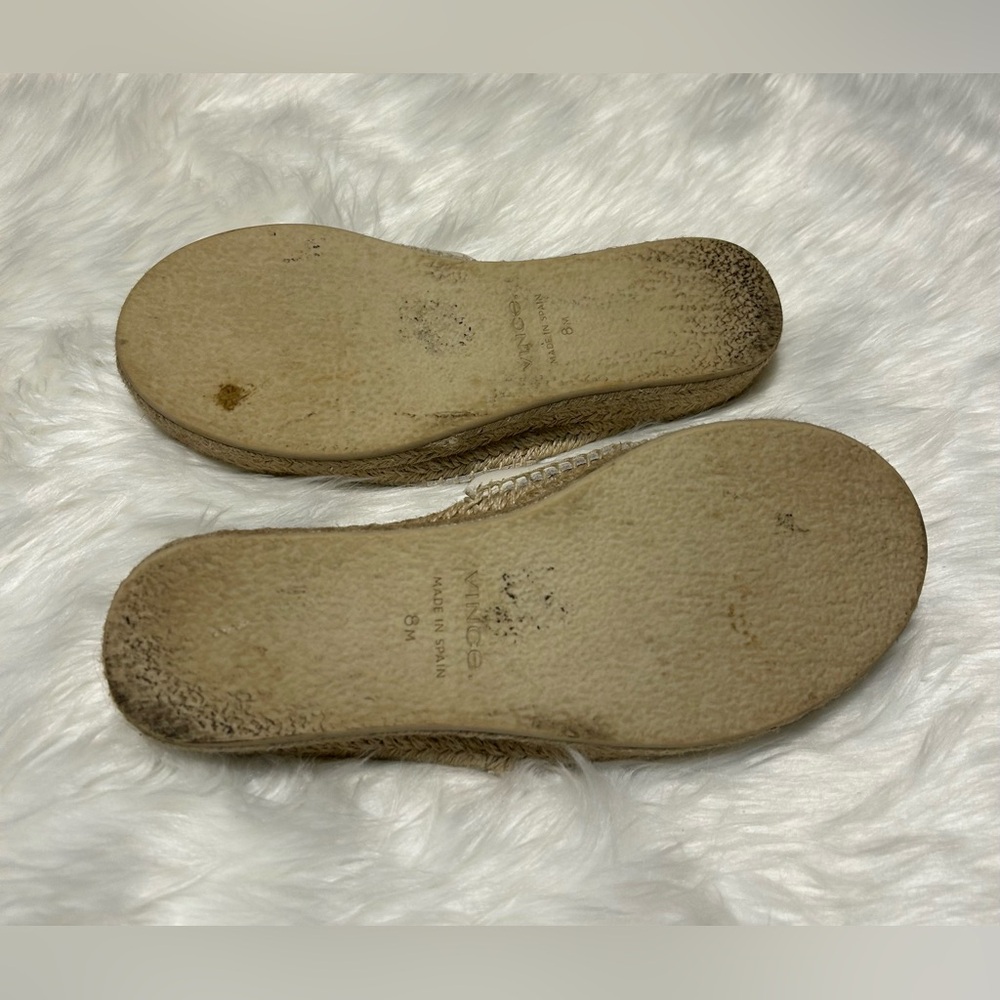 Vince Jesse White Leather Women's Espadrille Slides - Picture 6 of 8